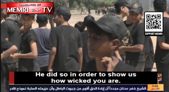 Camper at a PIJ training camp (MEMRI, June 29, 2021).