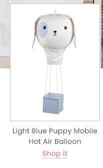Light Blue Puppy Mobile Hot Air Balloon