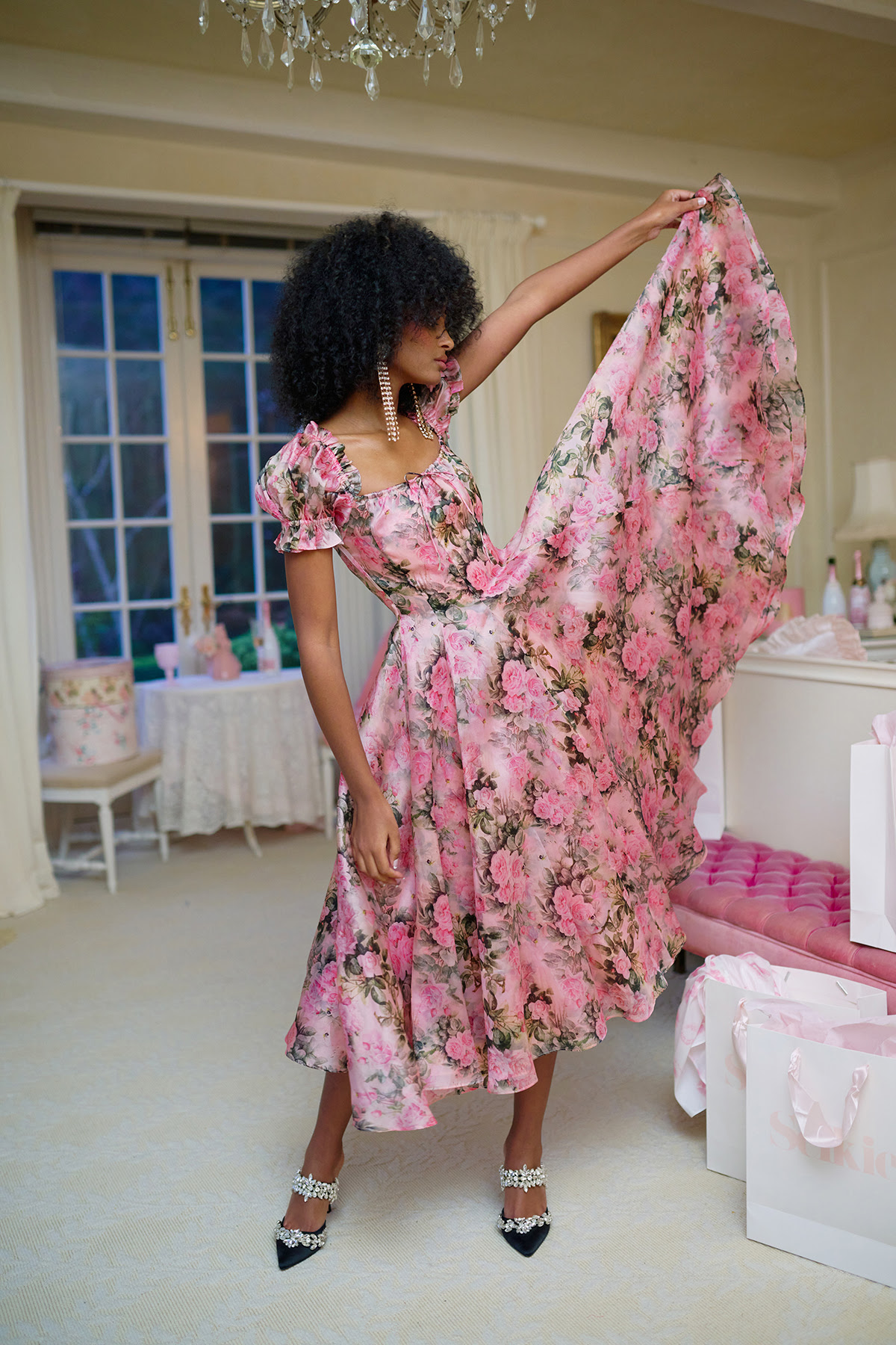 The Queen Bee Silk Satin Garden Party Dress The Queen Bee Silk Satin Garden Party Dress