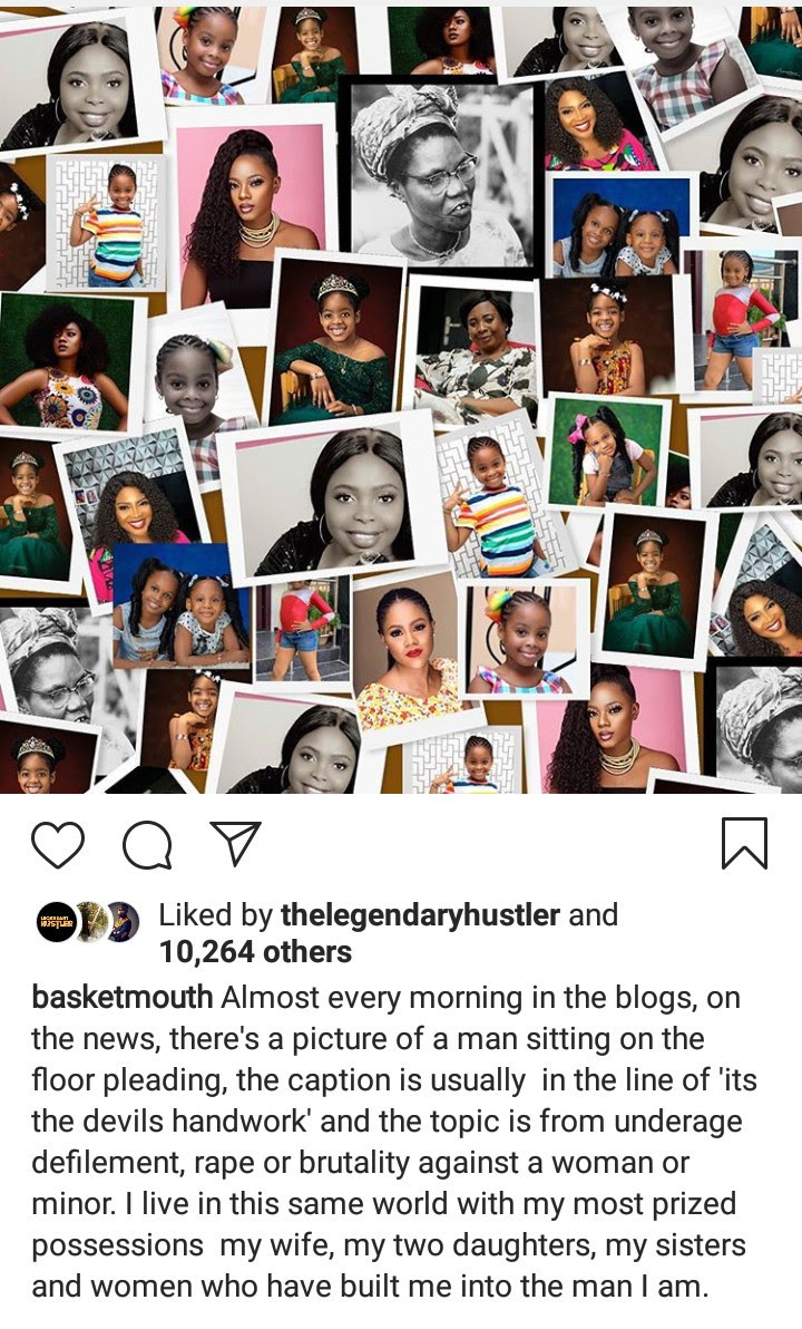 Basket Mouth releases a statement after he was removed as an ambassador for the European Union in Nigeria?s campaign against Sexual and Gender Based Violence