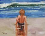 Figure painting with young boy on the beach - Posted on Tuesday, January 20, 2015 by Carrie Venezia