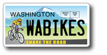 Plate with text WABIKES