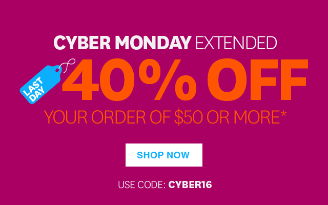 Cyber Monday 2016 - 1 Day Only!