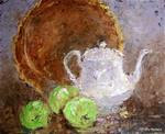 Granny smith apples with Granny's teapot - Posted on Tuesday, November 18, 2014 by Dorothy Redland