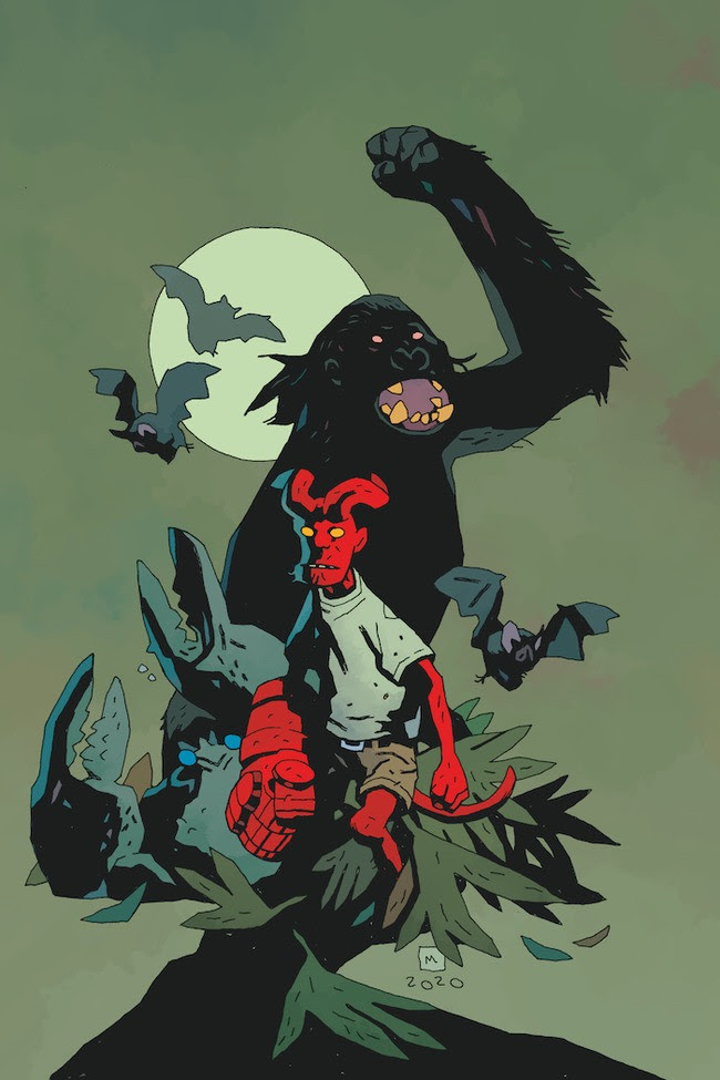 Young Hellboy Comic Book Cover (without text)