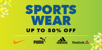 Upto 50% off on sportswear for men 