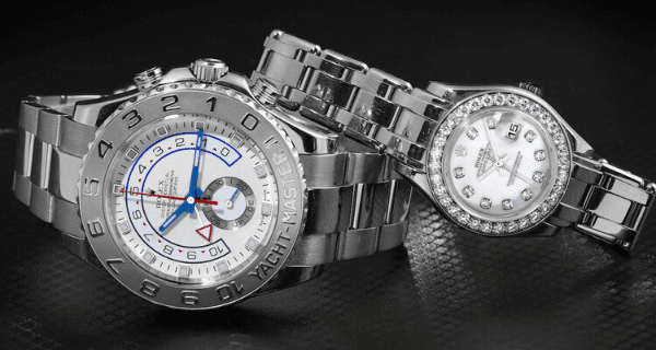 Rolex Yacht-Master II Regatta White Gold Platinum Watch with Rolex Pearlmaster