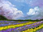 ORIGINAL PAINTING OF LAVENDER AND DAFFODILS - Posted on Wednesday, March 4, 2015 by Sue Furrow