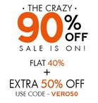 Flat 40% + Extra 50% off On Selected Apparels