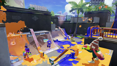 Splatter enemies and claim your turf as ink-spraying, squid-like Inklings in Nintendo's new mess fes ... 