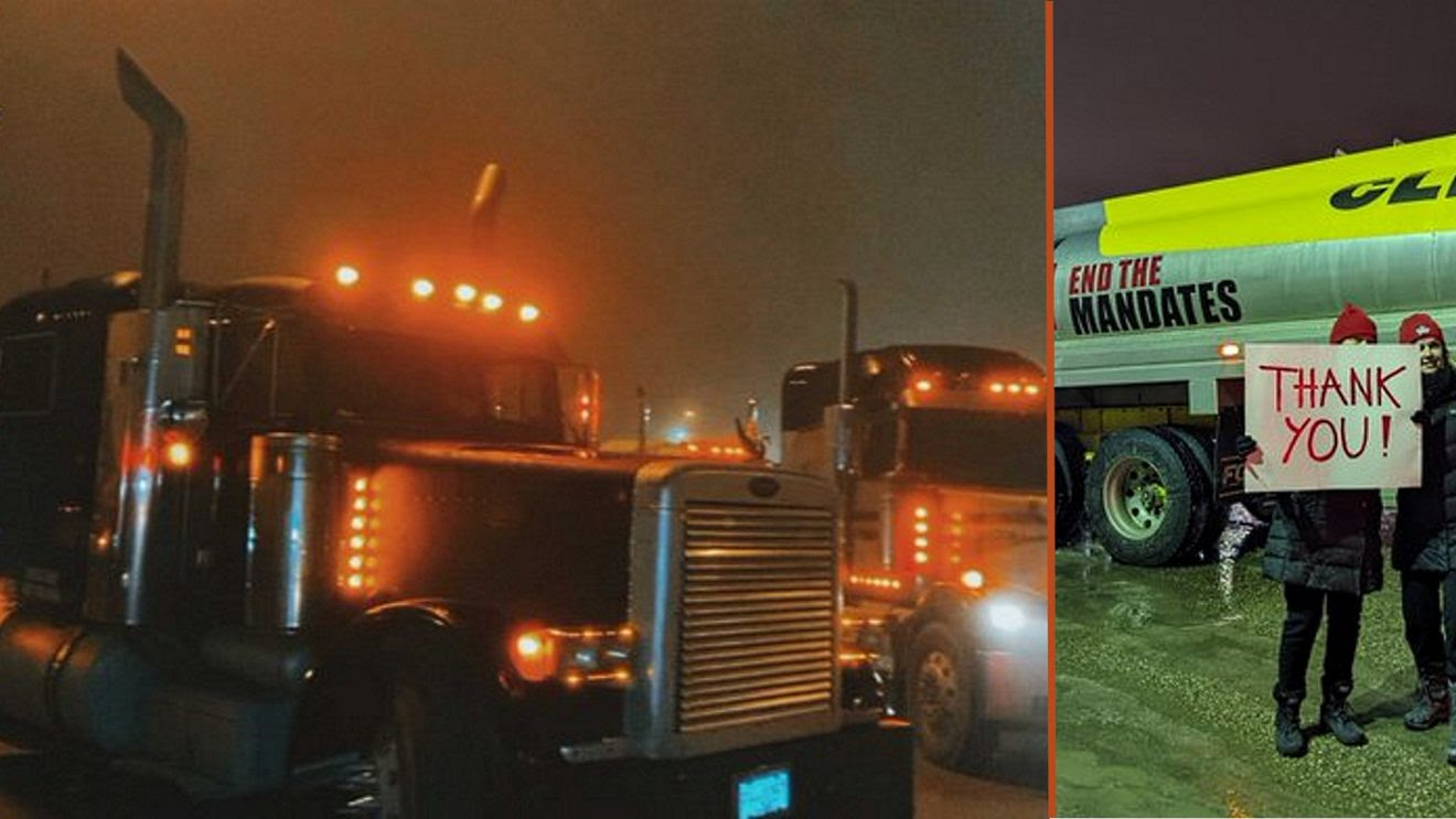 Canadian Truckers’ Freedom Convoy to Ottawa Is Underway Convoy-1320x743
