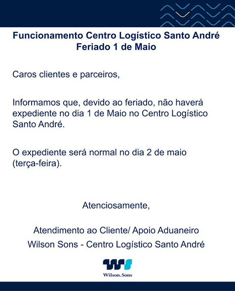 COMUNICADO - WILSON SONS