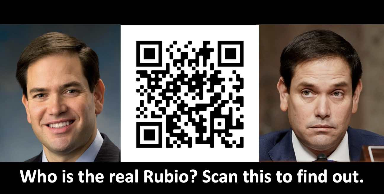 Who is the real Rubio? Convert your Action Button into a QR Code.