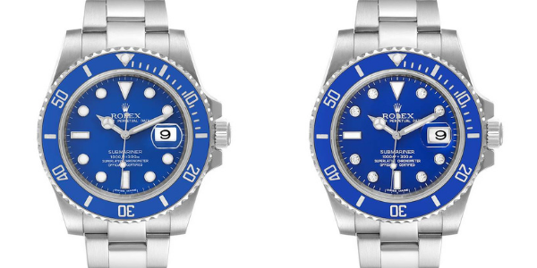 Rolex Submariner Smurf White Gold Blue Dial / Diamond Dial Watch 116619