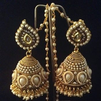 Image result for Jhumka earrings for bride