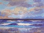 By the Sea, Seascape,Oil on Canvas panel,10x8 - Posted on Friday, November 21, 2014 by Carmen Beecher