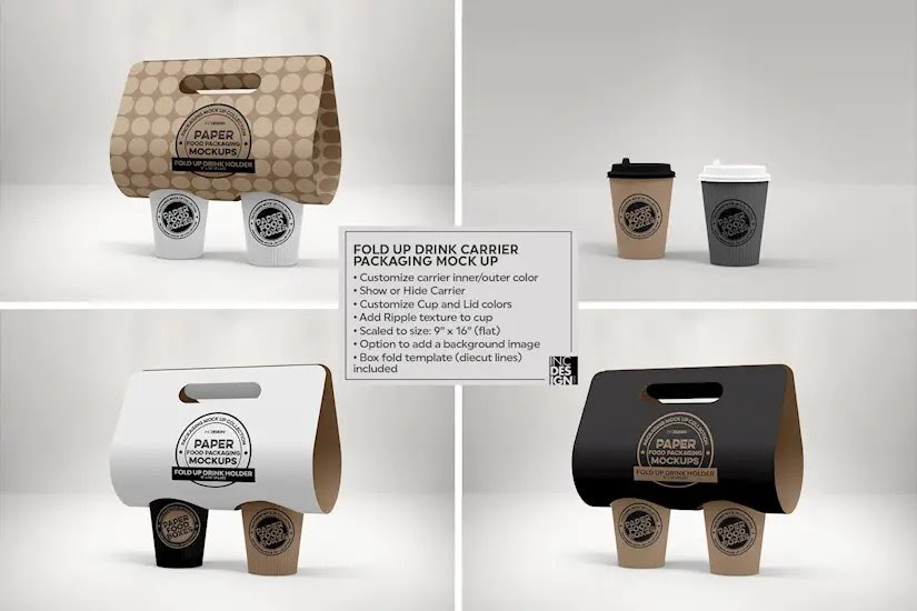 21 Nice Cup Holder Mockups (Both Free & Premium) Onedesblog