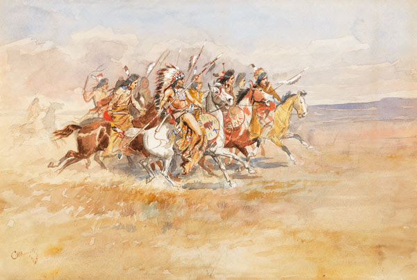 Charles M. Russell, Blackfeet War Party, circa 1896; Estimate: $200,000-300,000