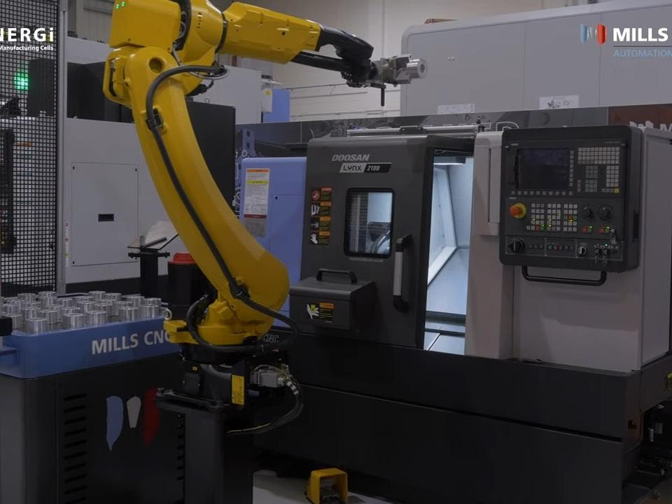 Automated manufacturing cell from Mills CNC offers flexible production