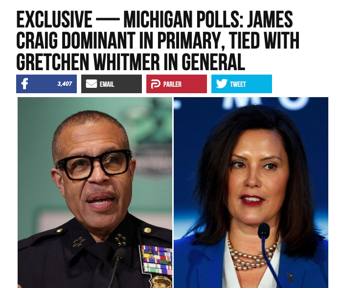 Exclusive – Michigan Polls: James Craig Dominant in Primary, Tied with Gretchen Whitmer in General Election