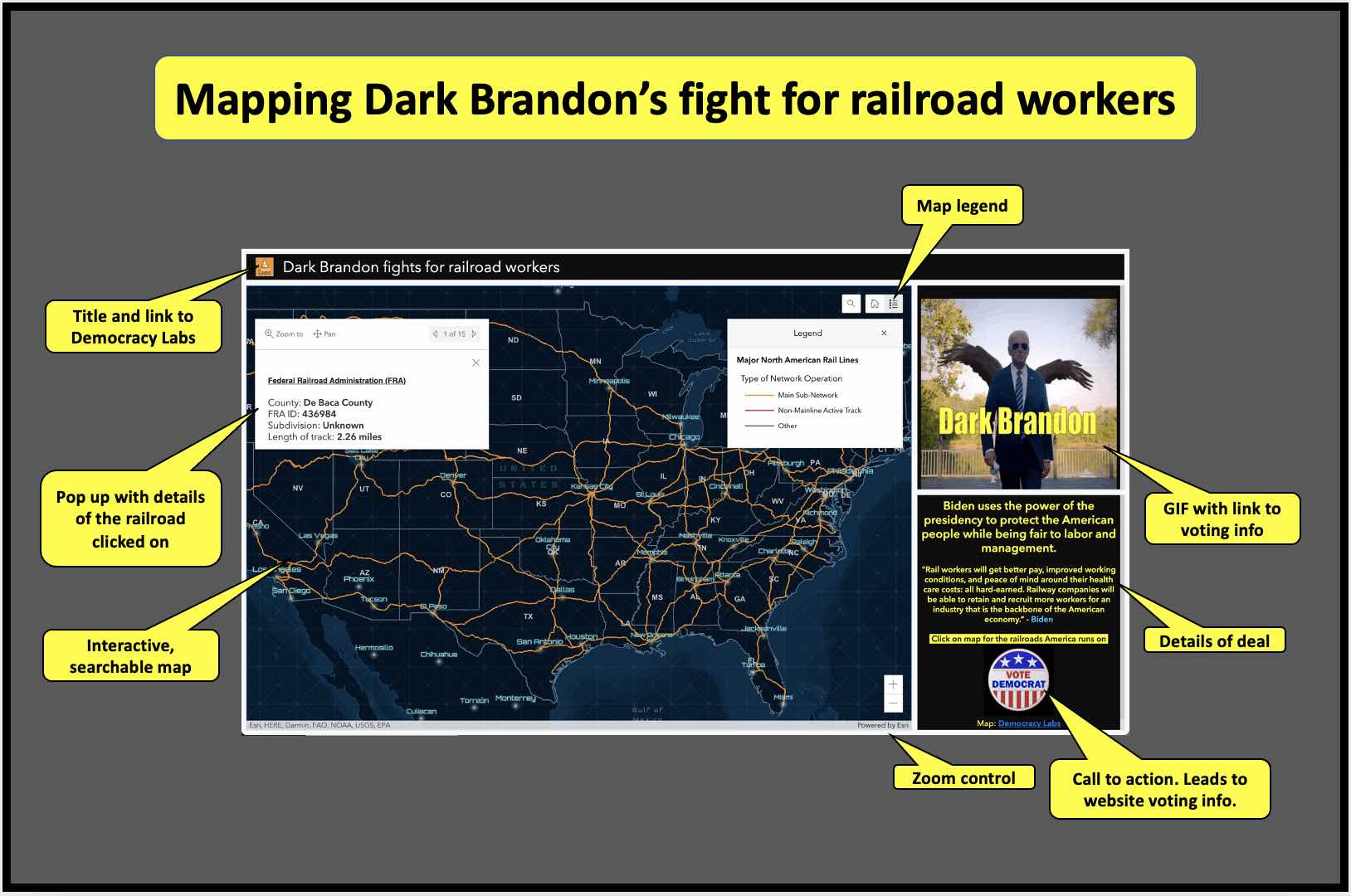 Storytell with maps and GIFs to spread your message.