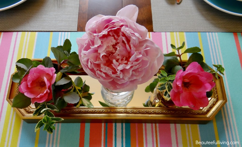 Summer Entertaining floral centerpiece - Beauteeful Living