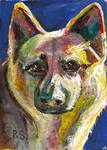 ACEO German Shepherd Dog Colorful Mixed Media Acrylic by Penny Lee StewArt - Posted on Saturday, January 31, 2015 by Penny Lee StewArt