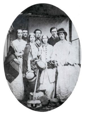 Jemima Morrel y sus compañeros de viaje en 1863.