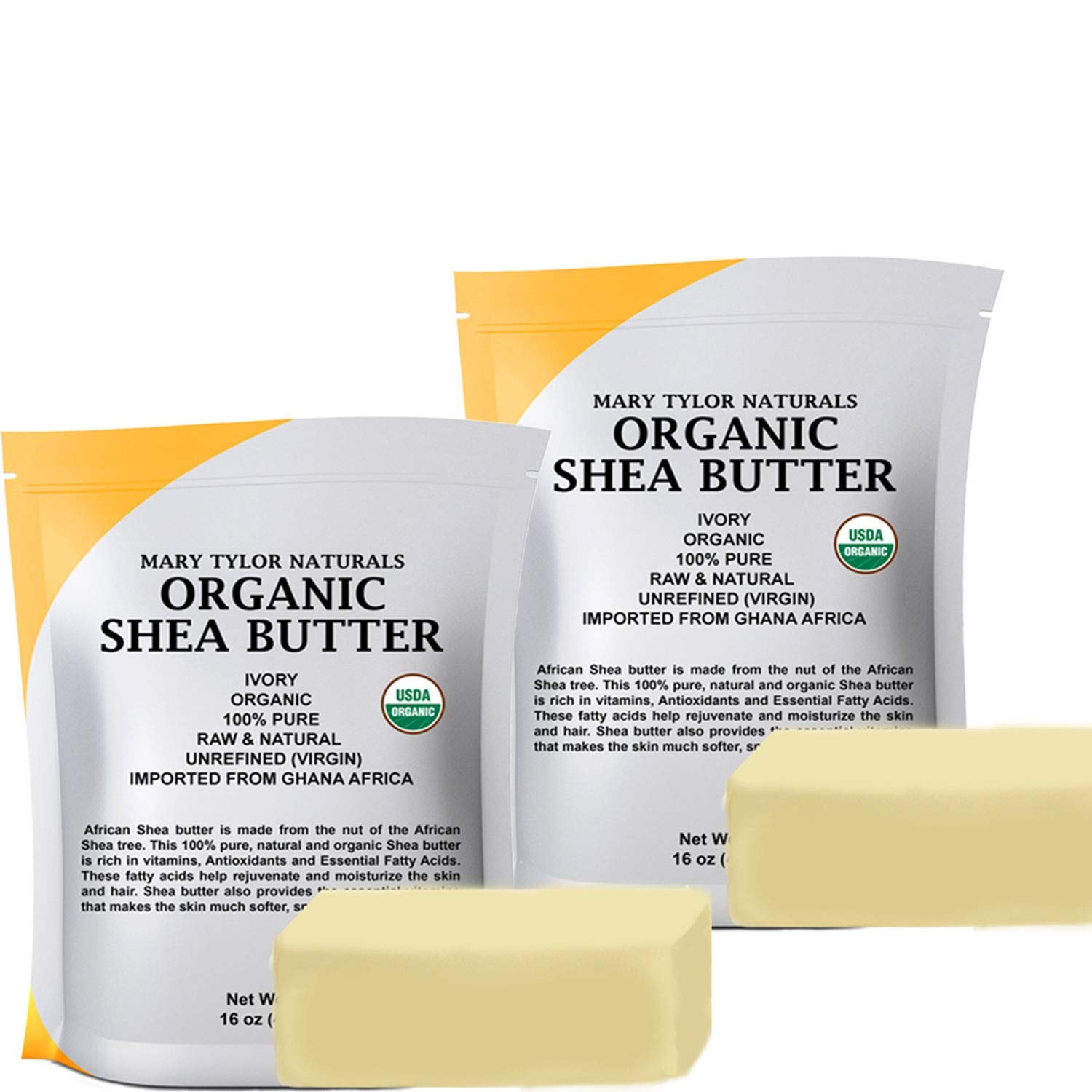 Image of Organic Shea Butter, USDA Certified Raw, Unrefined, Ivory - Amazing Skin Nourishment