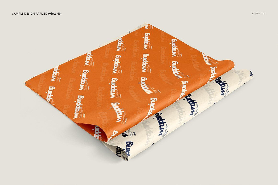 Wrapping Tissue Paper Mockup Set Paper mockup, Tissue paper wrapping