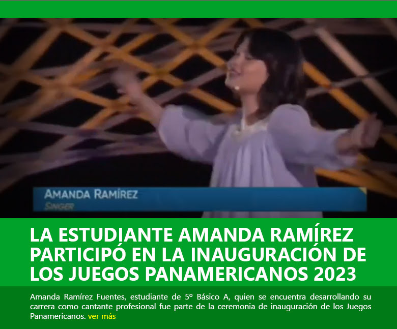 La estudiante Amanda Ramírez participó en la inauguración de los Juegos Panamericanos 2023