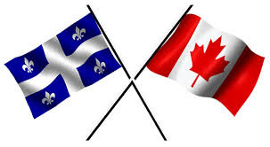 Image result for lá cờ canada và cờ quebec