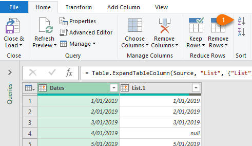 step 10 sort rows