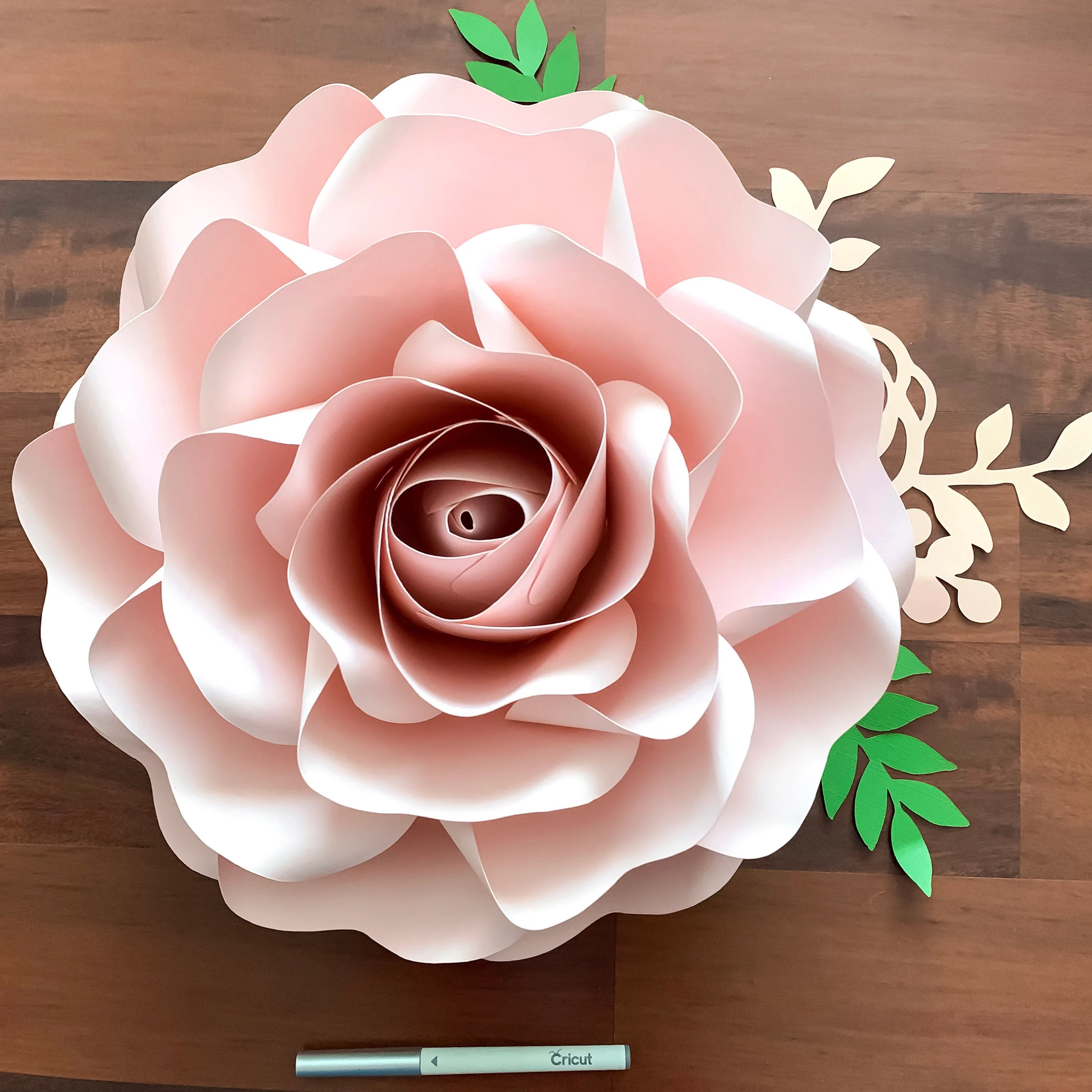 Giant Rose Paper Flower Template 187+ SVG File for Cricut