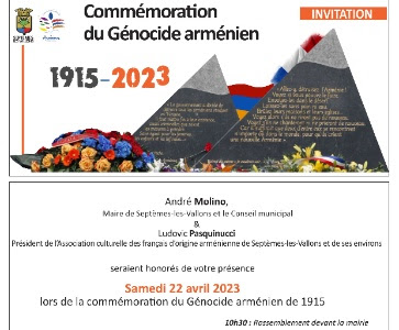 Cérémonie de commémoration du génocide des Arméniens - Septèmes-les-Vallons