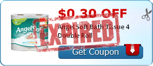 $0.30 off Angel Soft Bath Tissue 4 Double Roll
