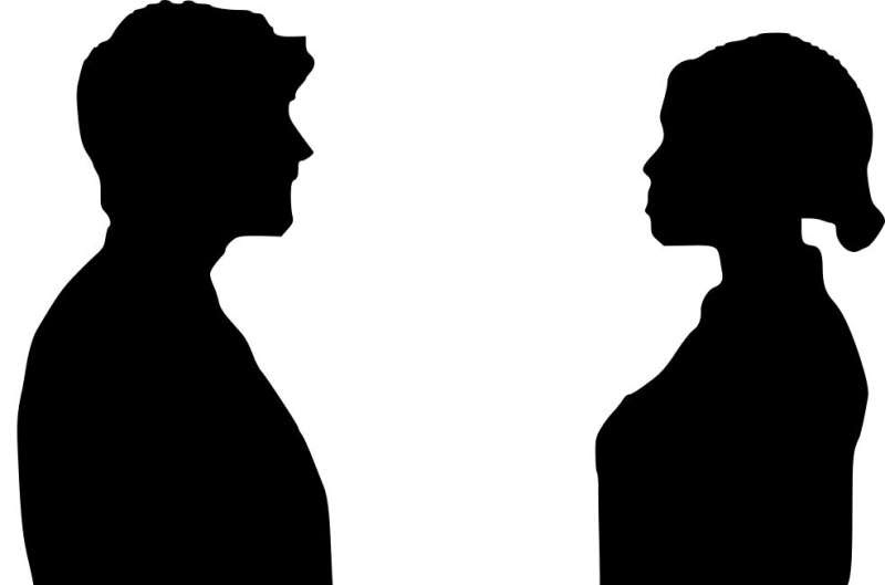 silhouette man and woman