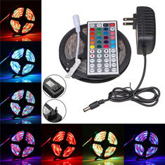 5M SMD3528 Non-waterproof RGB 300LED Strip Light Kit DC12V