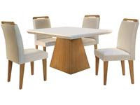 Mesa de Jantar 4 Cadeiras Retangular Rufato