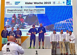 J/70 Kiel Week winners on podium
