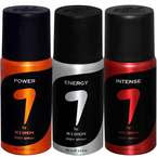 7 By MS Dhoni Exclusive Body Spray for Men - Pack of 3