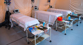 Photo of a tent hospital