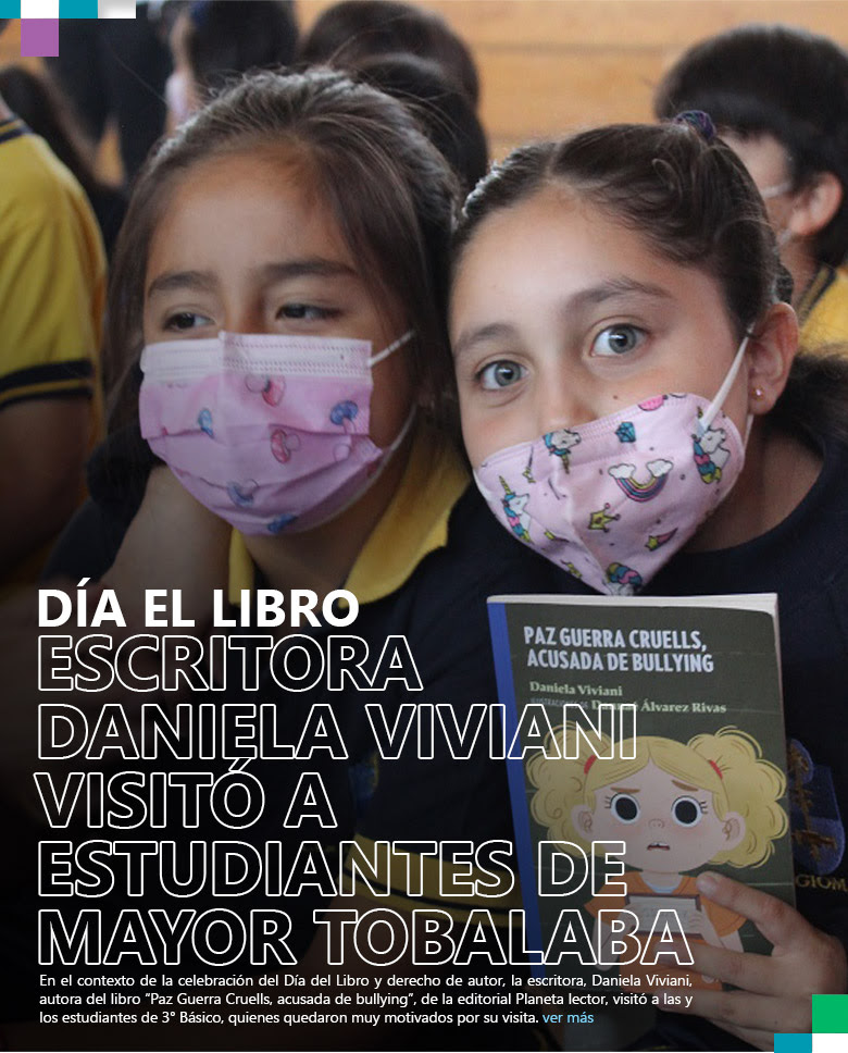 Día el Libro: Escritora Daniela Viviani visitó a estudiantes de Mayor Tobalaba