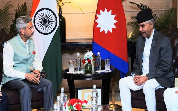 Nepal PM Sher Bahadur Deuba meets Jaishankar during first official visit to India