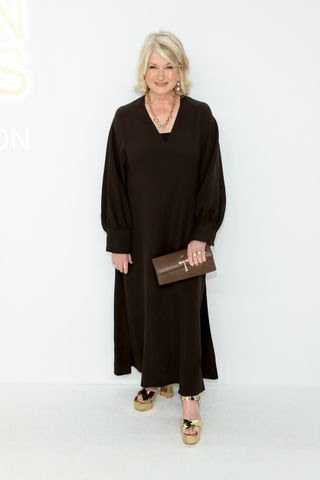 Image may contain Person Adult Martha Stewart Clothing Shoe Footwear High Heel Necklace Accessories and Jewelry