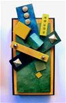 Mixed Media Mini Wall Sculpture "C2" by Colorado Mixed Media Abstract Artist Carol Nelson - Posted on Saturday, January 3, 2015 by Carol Nelson