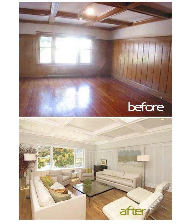 Before And After Painting Knotty Pine Kitchen