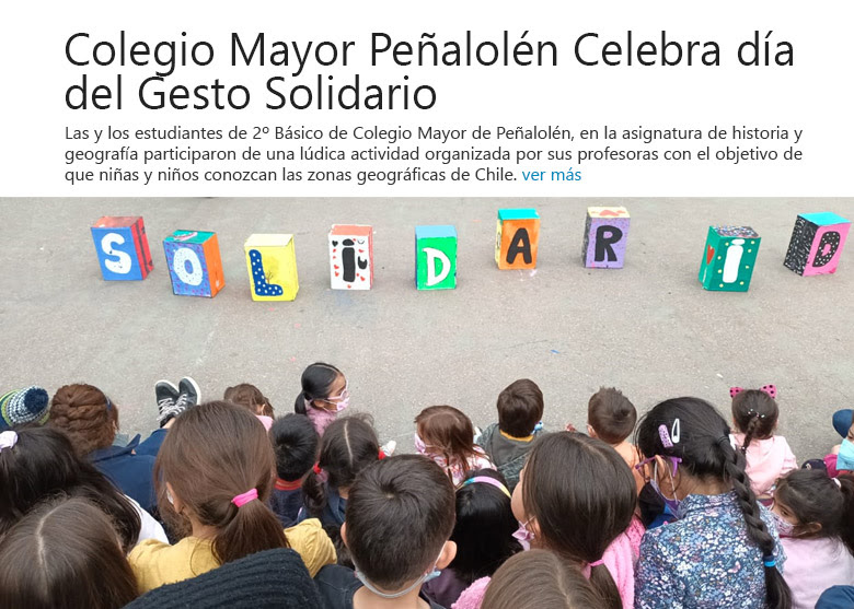 Colegio Mayor Peñalolén Celebra día del Gesto Solidario