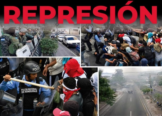 Honduras: Balas, detenciones, toletazos y gases contra población que reclama no privatizar educación y salud
