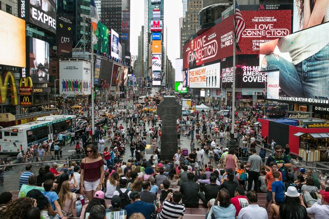Nueva York batió otro récord en el 2018. La ciudad, con Times Square como principales reclamos, tuvo 65,2 millones de turistas